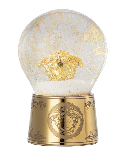 Versace Gold Medusa Snow Globe 